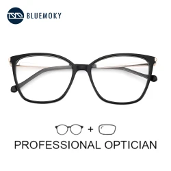 BLUEMOKY Stylish Butterfly Prescription Glasses Women Acetate Anti Blue Light Myopia/Photochromic/Progressive Optical Eyeglasses