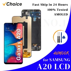 A20 AMOLED Display For Samsung A20 A205 LCD Touch Screen Digitizer Assembly For Samsung A205F A205FN A205GN A205YN LCD Display