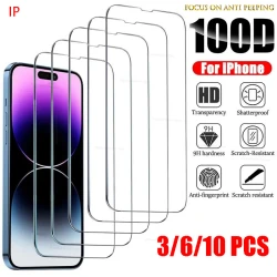 3/6/10PCS IPhone 15 High End tempered glass film anti peep film IPhone 11 12 13 14 15 Plus Max Pro film iPhone screen protector