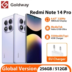 Xiaomi Redmi Note 14 Pro 4G Global Version NFC Cellphone 6.67'' AMOLED Display 256GB 512GB MTK Helio G100-Ultra 200MP AI Camera
