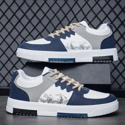 Men's Thick Soles Casual Shoes Four Seasons Soft Sole Low Tops Outdoor Walking Shoes Fashion Sports Board Shoes Vulcanized Shoes