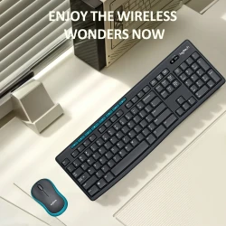 Logitech MK270/MK275 Wireless Keyboard and Mouse Combo - 2.4GHz USB Plug-and-Play, for PC, Laptop, Desktop, Home & Office