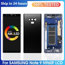 OLED Note9 Screen For Samsung Galaxy Note 9 Note9 LCD Display N960F N9600 Touch Screen Digitizer Replacement Assembly with Frame