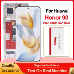 6.7" AMOLED For Honor 90 LCD Display Touch Screen Digitizer Assembly For Huawei Honor90 REA-AN00, REA-NX9 Repair Parts