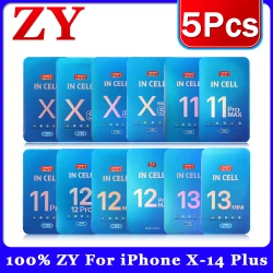 5Pcs ZY Incell LCD Display For iPhone 11 X XS XR 12 Touch Screen Assembly Replacement For iPhone 12 Pro 13 Max LCD No Dead Pixel