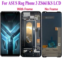 6.59"  AMOLED For Asus ROG Phone 3 ZS661KS LCD Display Touch Panel Digitizer Assembly Replacement For ASUS_I003D ZS661ks LCD