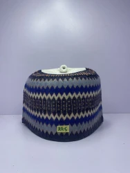 Blue Kindei Rawaram - Stylish Hausa Cap