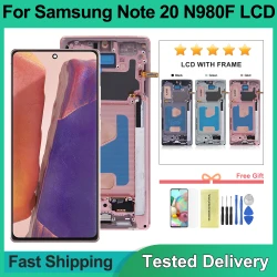 Tested TFT For Samsung Note 20 LCD SM-N980F, SM-N980F/DS Display Touch Screen Digitizer Replacement With Frame