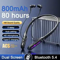 EARDECO Sport Bluetooth Headphone 80 Hours Playback Wireless Headphones Bass Stereo Neckband Phone Headphone Headset with Mic