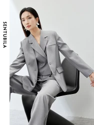 SENTUBILA 3 Piece Blazer Vest Pant Suits Women Office Business Outfits 2024 Spring Autumn Elegant Blazer Matching Sets 141Z53194