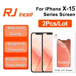 2PCS RJ Incell For iPhone X XR XS Max 11 12 Pro Max  LCD Display Digitizer Assembly For iPhone 15 13 14promax Replacement Screen