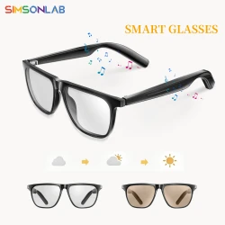 Smart Glasses Bluetooth Calling Color-changing Touch Control AI Voice Assistant Headphones Bluetooth Sunglasses Men Women Gifts