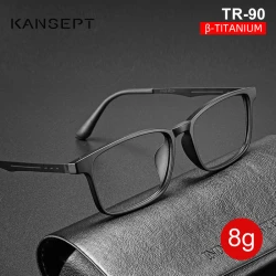 KANSEPT High Quality UltraLight Pure Titanium Anti Blue Reading Glasses Myopia Hyperopia Optical Glasses Prescription Eyewear