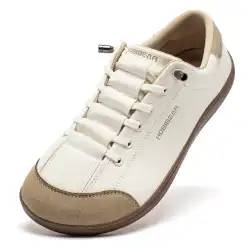 HOBIBEAR Unisex Barefoot Wide Toe Shoes Women Men Artificial Leather Minimalist Sneakers Adjustable Slip On Walking Shoes