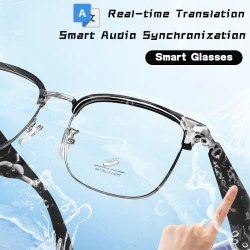 LIGE Fahsion Music Play Phone Answer AI Simultaneous Translation Smart Wireless Bluetooth Glasses Anti-Blue Light Smart Glasses