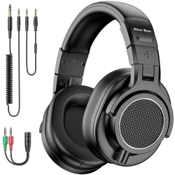New Bee Wired Professional Studio Pro 50 DJ Headphones With Microphone Over Ear Hi-Res Studio Monitor Music Headset Earphone