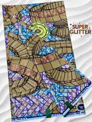 Shine Like Royalty: Original Super Glitter Grand Super Wax – Elite Atamfa Turmi for Stunning Dashiki & High-Fashion African Outfits