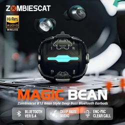 Zombiescat B12 TWS Wireless Earbuds Invisible in-Ear Bluetooth 5.4 Earphones Rotating Flip-Top Design Bluetooth Sports Headphone