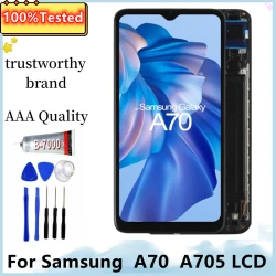 Tested 6.7" TFT AMOLED For Samsung  A70 A705 A705F LCD Display Touch Screen Digitizer Assembly Replacement For Samsung A70 LCD