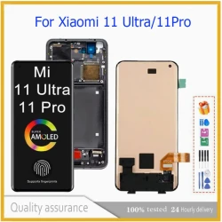 For Xiaomi Mi 11 Ultra ''6.78 11ultra Original M2102K1G M2102K1C LCD Display Mi11 proTouch Screen Digitizer Assembly Replacement