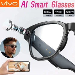 VIVO AI Smart Glasses  Sunglasses 800W Shooting Camera HD Photo Video Voice Call Translation Waterproof Bluetooth Glasses