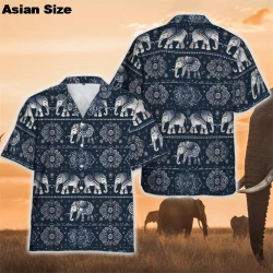 Men's Shirts Thai Elephant Casual 3D Printed Hawaii Shirt Man 2025 Summer Fashion Shirt For Man Daily Short Sleeves Men Clothing