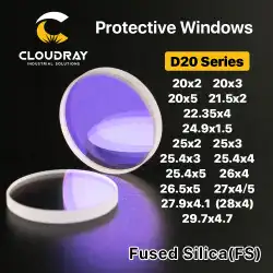 Cloudray Laser Protective Windows D20 - D29 Series Quartz Fused Silica for Fiber Laser 1064nm Precitec Raytools WSX