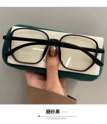 Ultra Light Myopia Glasses Men Women Minus Diopter Eyeglasses Trendy Large Size Square Frame Near Sight Eyewear 0 -1.0 1.5~4.0