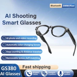 Smart Glasses With Camera 200W Pixels Auto Colour Changing Lens Bluetooth Glasses Listening to music Shooting Sunglasses