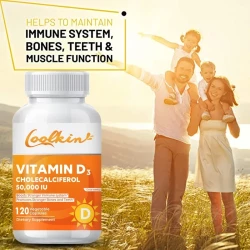 Vitamin D3 Supplement - Cell Growth, Bone Regeneration, Immune Support, Strong Bones and Nervous System Health