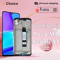 CHOICE 6.53" IPS For Xiaomi Poco M3 LCD Display Touch Screen Digitizer For Redmi 9T Display M2010J19CG LCD Replacement Parts