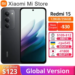 Global Version Redmi 15 Smartphone Snapdragon® 685 Mobile Platform 6.9" Up to 144Hz 50MP 7000mAh battery 33W fast charging IP64