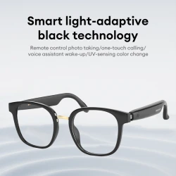 PAXA S7 PRO Smart Glasses Earphones Bluetooth 5.4 Multi-function HD Call Remote Camera Bone Conduction Music Sunglasses Headsets