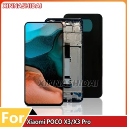 6.67'' TFT For Xiaomi Poco X3 Pro LCD Display Touch Screen Frame Battey Cover Housing Digitizer Assembly Poco X3 M2007J20CG LCD