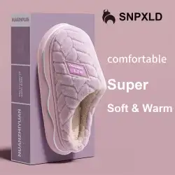 Winter Home Slippers for Women Warm Thick Sole Non Slip Indoor Slippers for Men Fluffy Bedroom Slippers for Unisex