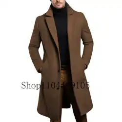 Men's Winter Jacket Long Coat Men Casual Business Cardigan for Men Coat Customization Evening Party Business Activities Latest