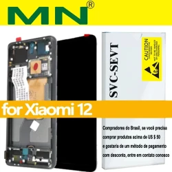 Original 120Hz AMOLED 6.28'' Replacement For Xiaomi Mi 12 12X 12S LCD Display Touch Screen