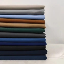 Micro Stretch Brushed Pure Cotton Suit Fabric By The Meter for Pants Dresses Sewing Twill Pattern Cloth Needlework Plain Smooth