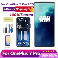 100%Tested 6.67'' Amoled LCD For Oneplus 7 Pro Display Touch Screen Digitizer GM1911 GM1913 Digitizer Assembly Replacement Parts