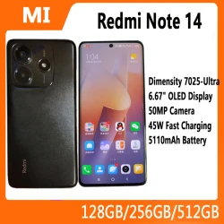 New Xiaomi Redmi Note 14 5G Chinese Version Smartphone 6.67" 120Hz OLED Display MTK Dimensity 7025-Ultra 5110mAh 50MP OIS IP64