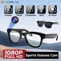 Smart Glasses With Camera 1080P Full HD AI Translator Wifi Sunglasses Outdoor Headphones Bluetooth Wireless Men Women Glasses