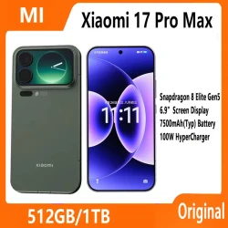 China Version Xiaomi 17 Pro Max Smartphone 6.9" Display Snapdragon 8 Elite Gen5 7500mAh Battery 100W Hyper Charge
