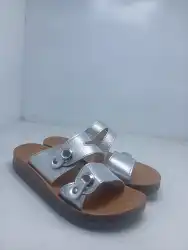 Santana Star Women's Silver Slide Sandals
