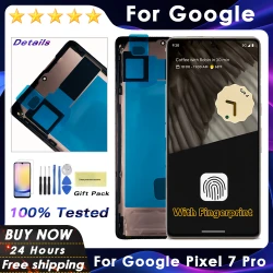 100% Tested Super AMOLED For Google Pixel 7 Pro GP4BC GE2AE LCD Display Touch Screen Digitizer For Google Pixel7 Pro lcd