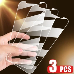 3PCS Tempered Glass Screen Protector for IPhone 15 14 13 11 16 Pro Max 12 Mini I Phone XS XR X 8 7 Plus SE 2022 Clear Film Cover