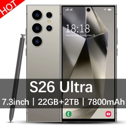 2026 HOT S26 Ultra NEW 7.3HD Global Edition Original Smart Dual Card 7800mAh Battery Facial Recognition Function