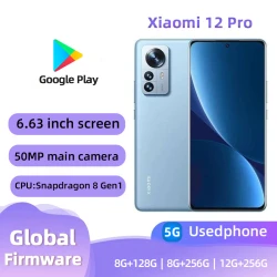 Xiaomi 12 Pro 5G 50MP camera CPU Qualcomm Snapdragon 8 Gen1 6.73-inches Battery 4600mAh used phone