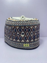 White Kindei Hausa Cap - Elegant African Hat