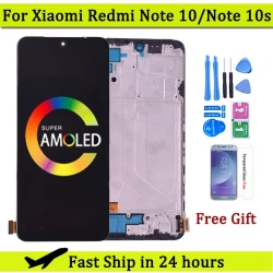 6.43" Super Amoled For Xiaomi Redmi Note 10 LCD Display with Touch Screen Digitizer Assembly For Redmi Note10S M2101K7AG Display
