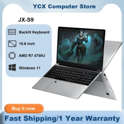 JX-S9 Gaming Laptop Computer AMD R7 4700U 15.6 inch Thin and light Laptop Windows 11 32GB DDR4 2TB Fingerprint unlock notebook